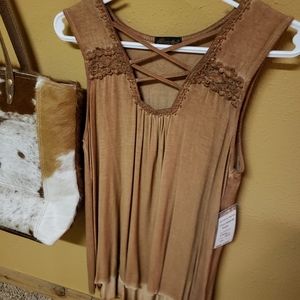 Cowgirl Hardware criss-cross tank